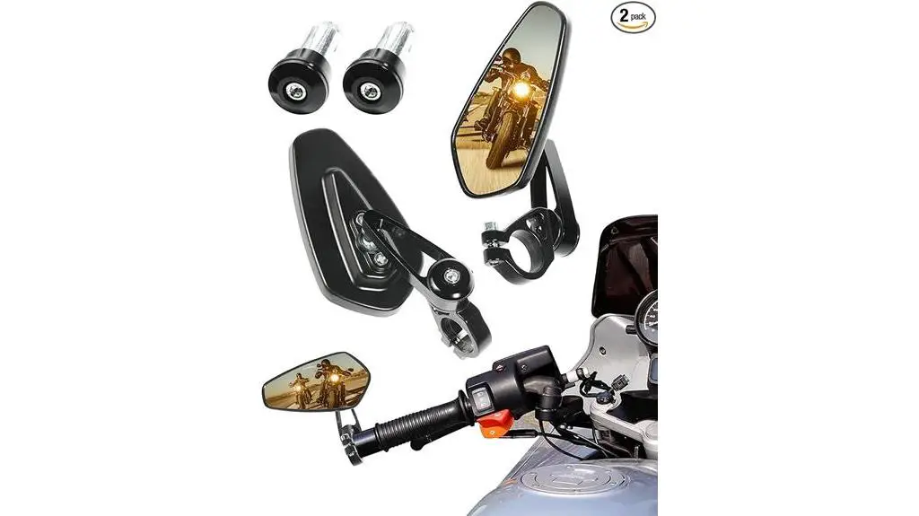 handlebar mounted motorcycle mirrors