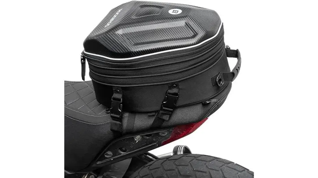 hard shell motorcycle tail bag