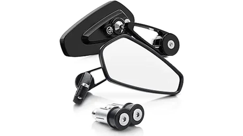 honda compatible black bar mirrors