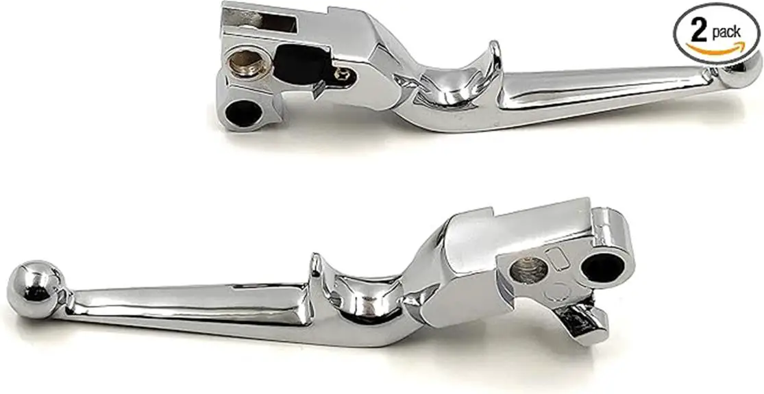 httmt chrome levers harley dyna