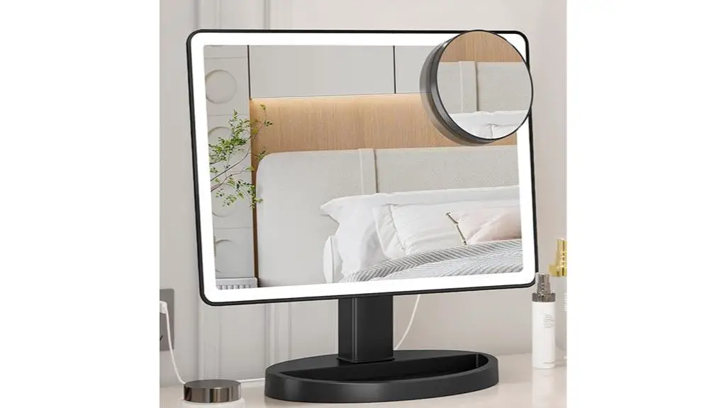 illuminated makeup mirror three modes