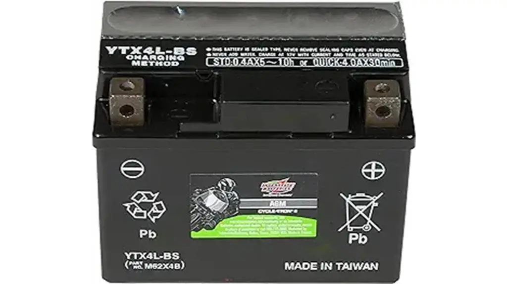 interstate powersports battery ytx4l bs