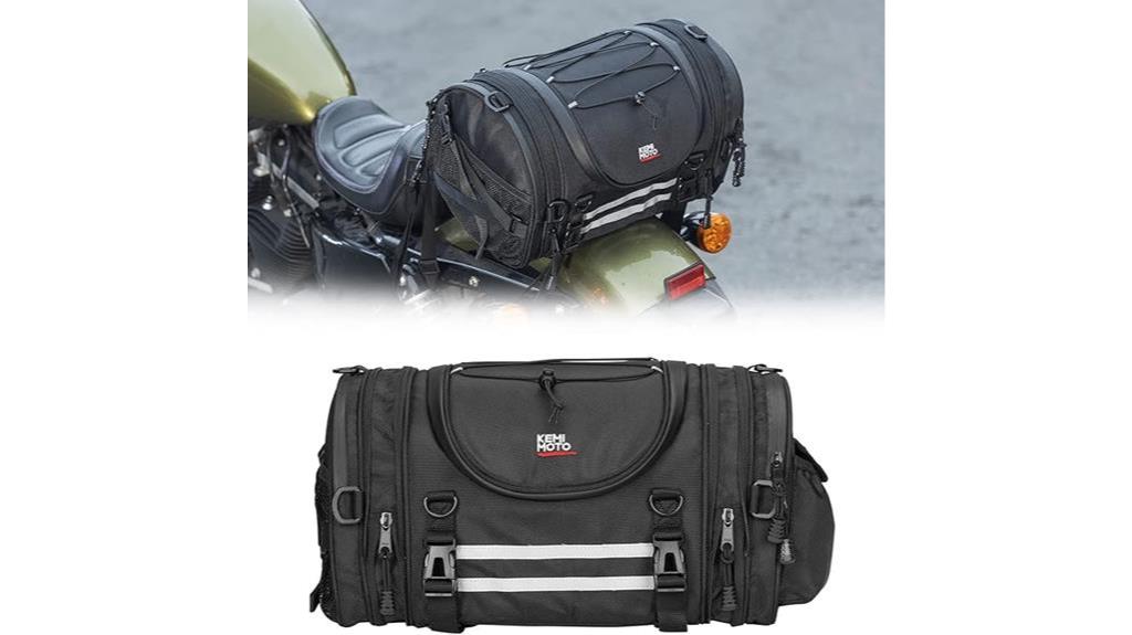 kemimoto motorcycle sissy bar bags