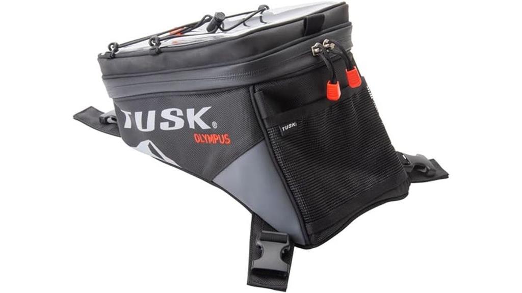 large black grey tank bag