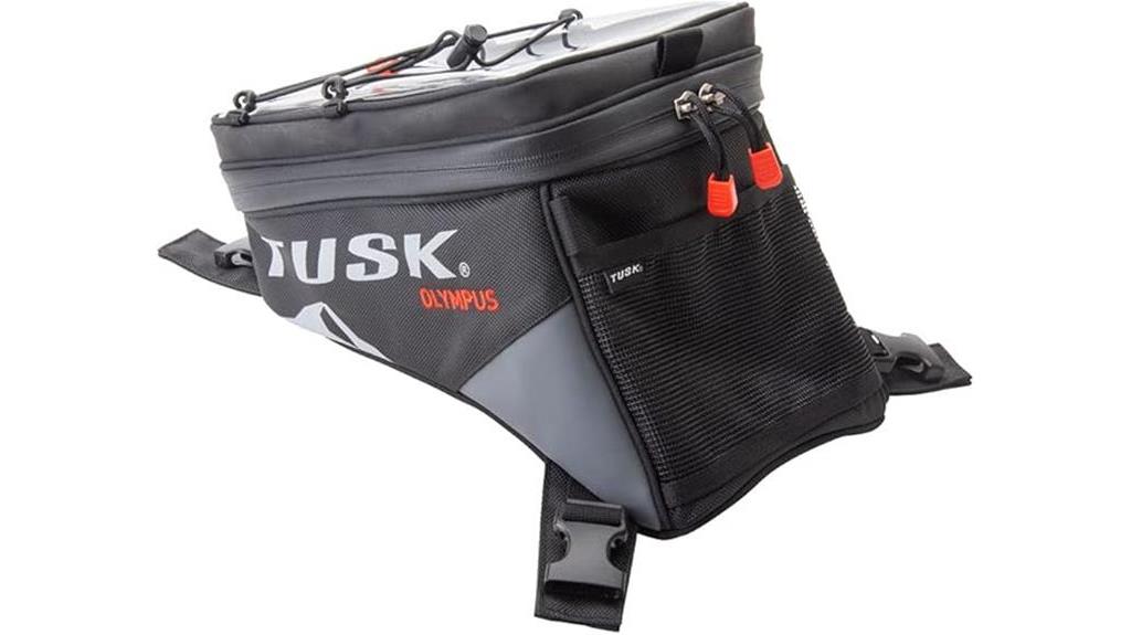 large black grey tank bag