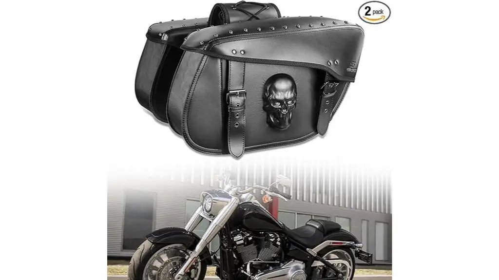 large capacity leather saddlebags