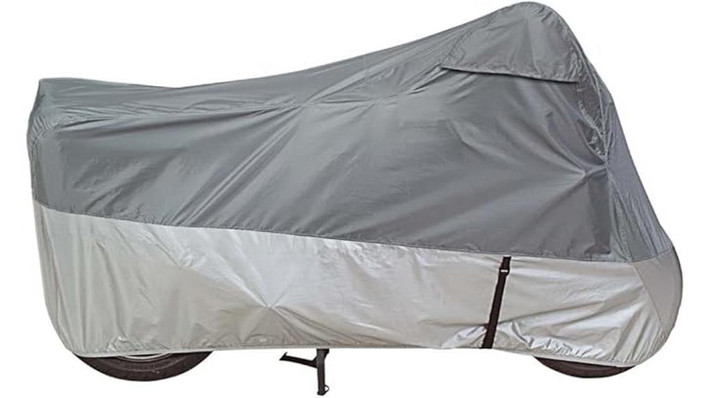 large grey motorcycle cover