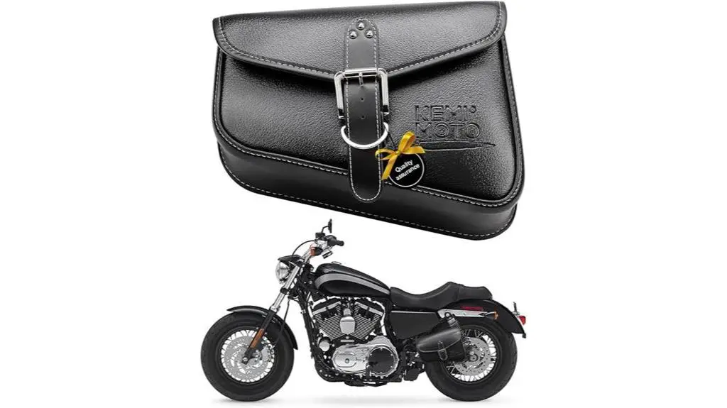 leather motorcycle swingarm bag