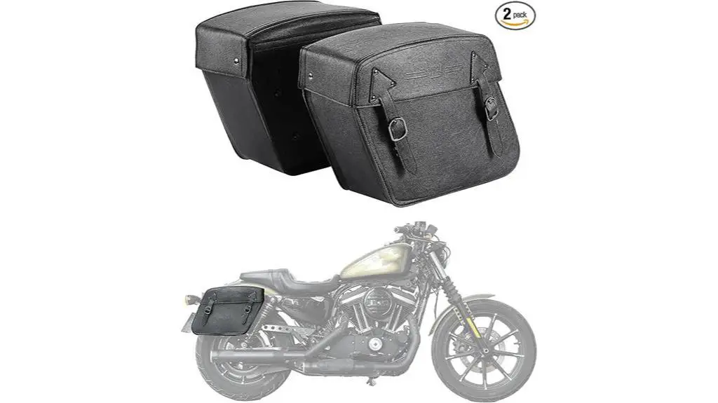 leather saddlebags with lights