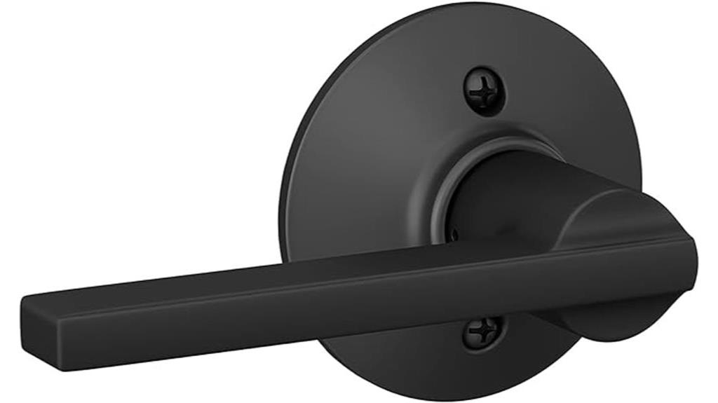 matte black door lever