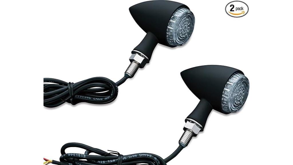 matte black led motorcycle lights