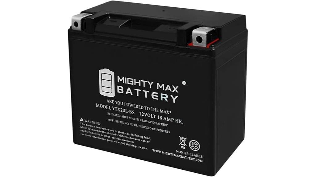 mighty max ytx20l bs battery