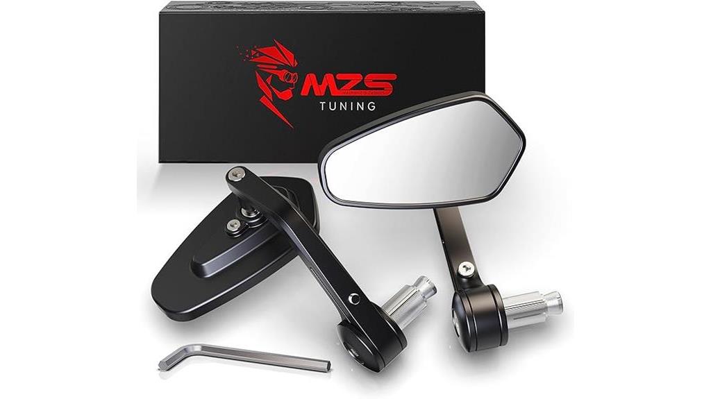 mzs motorcycle bar end mirrors