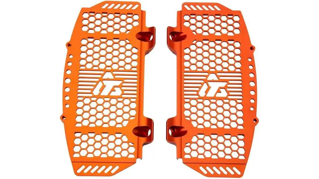 orange billet radiator guards