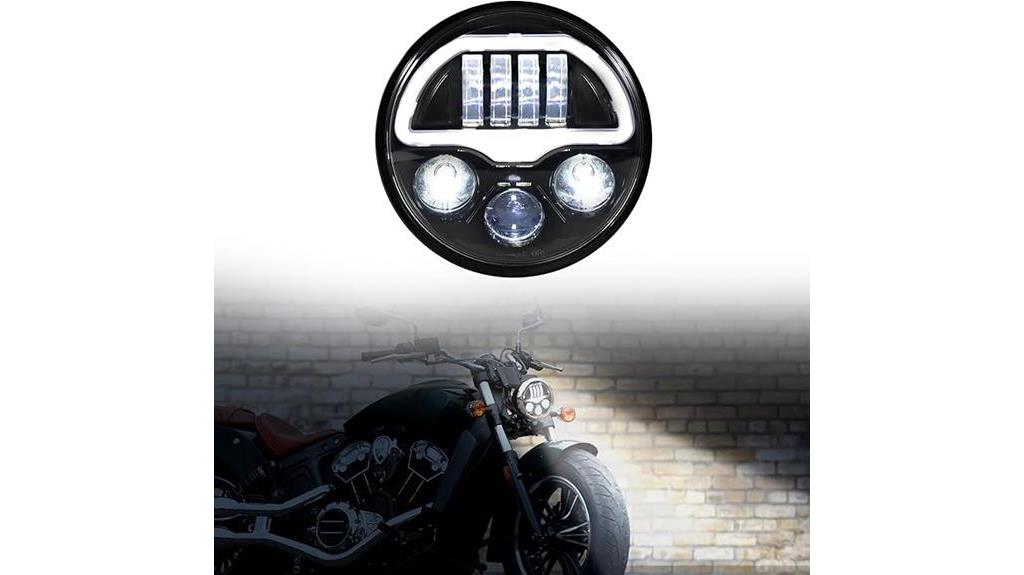 polaris indian motorcycle led headlight