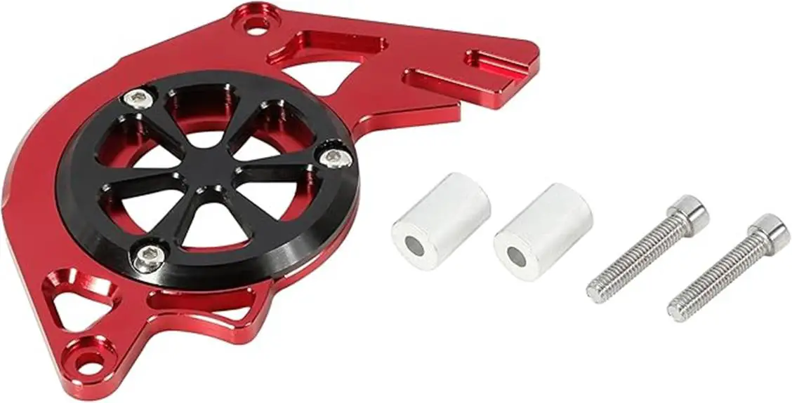 red aluminum chain guard