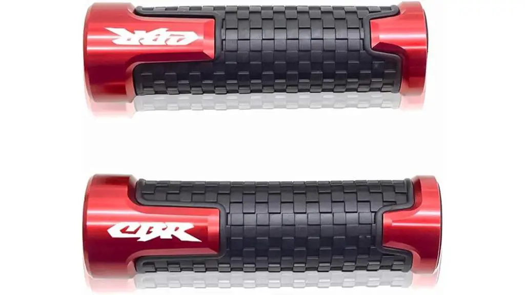 red motorcycle handlebar grip