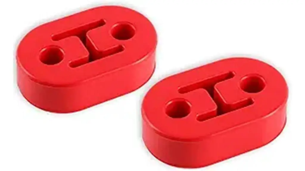 red rubber exhaust hangers