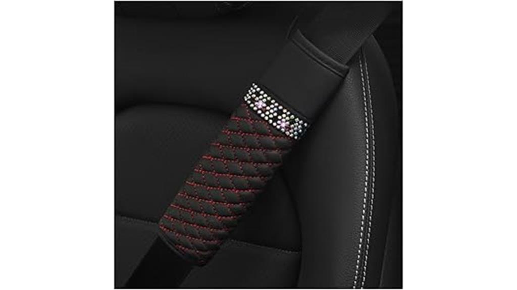 rhinestone seat belt covers