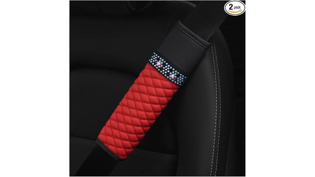 rhinestone seat belt covers