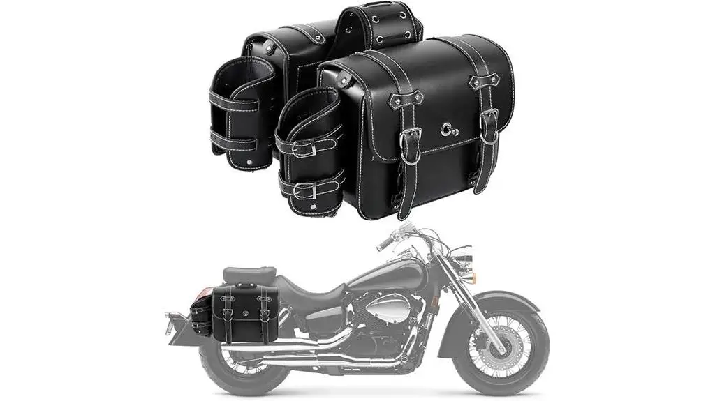 secure saddlebags with cupholder