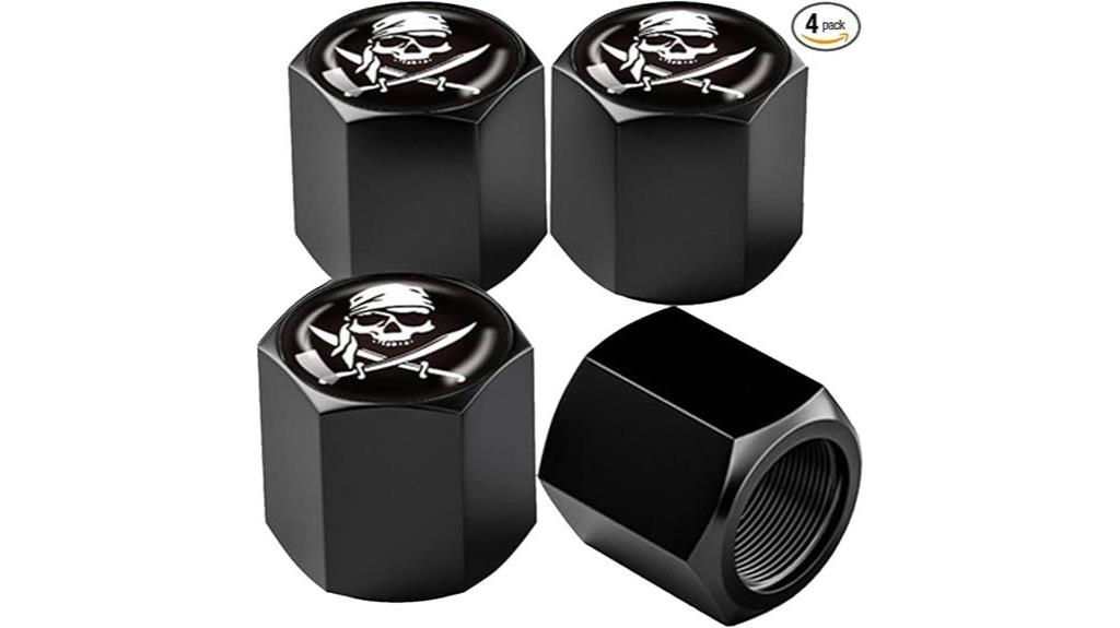 skull tire valve caps