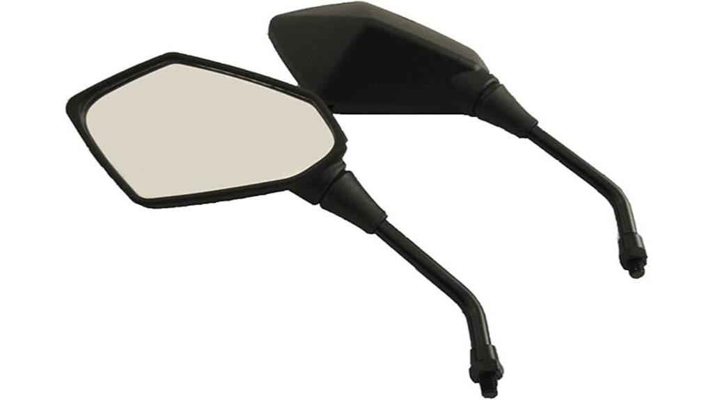 stealth motorcycle mirrors pair