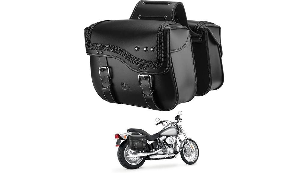 studded motorcycle saddlebags 30l