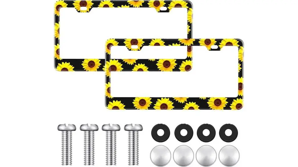 sunflower license plate covers