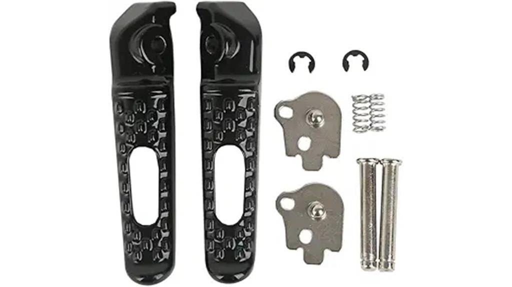 tcmt black footrest pegs