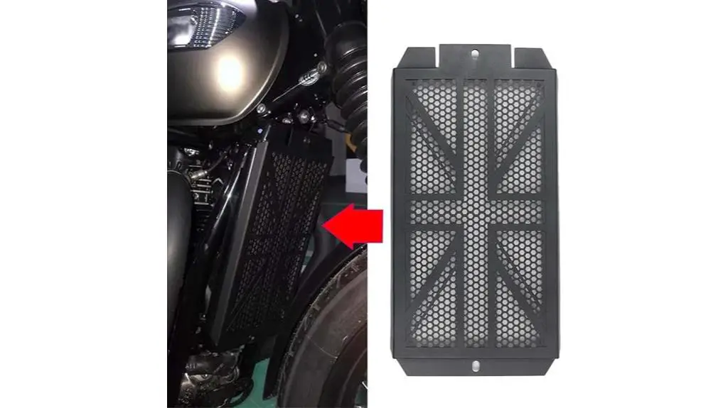 triumph motorcycle radiator cover