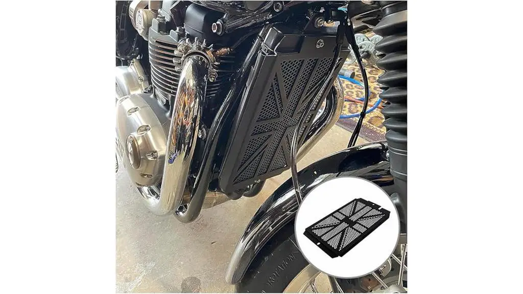 triumph motorcycle radiator guard