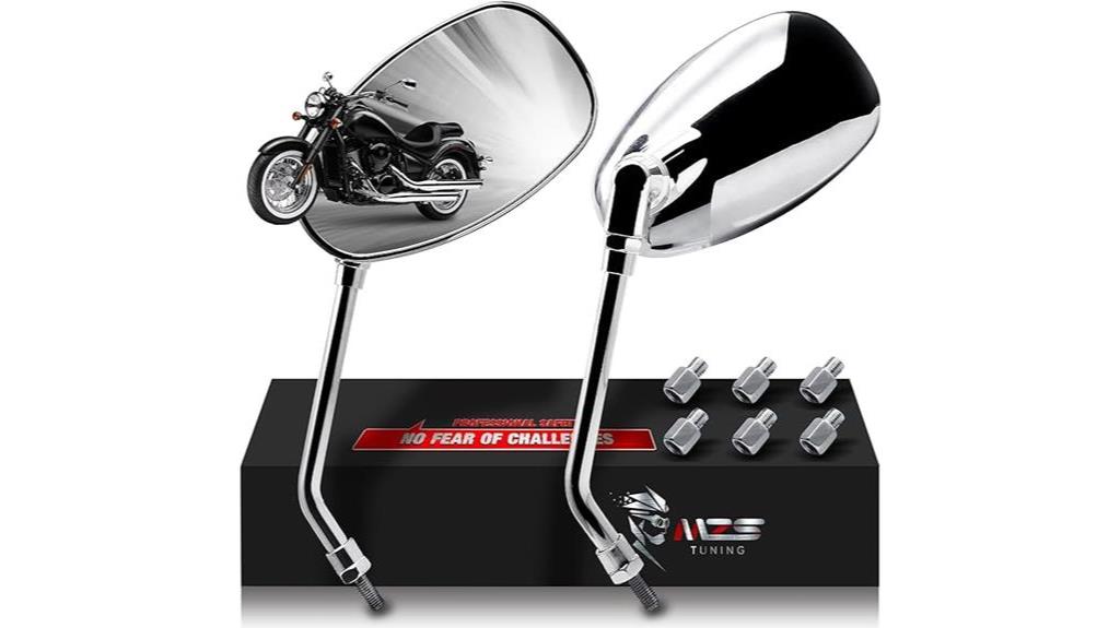 universal chrome motorcycle mirrors