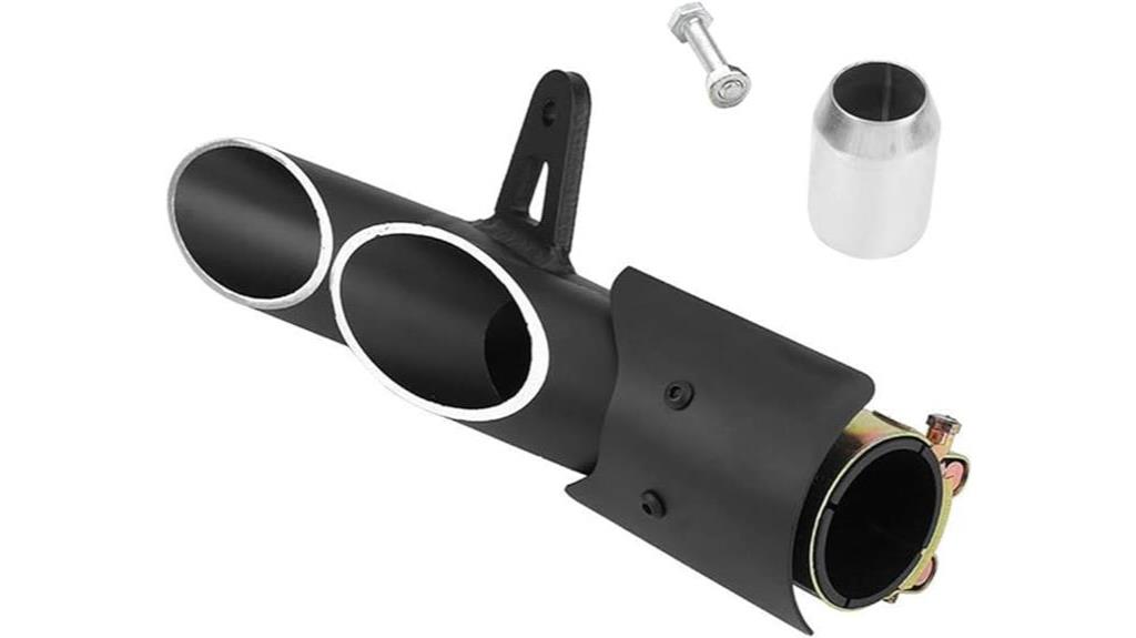 universal motorcycle dual outlet muffler