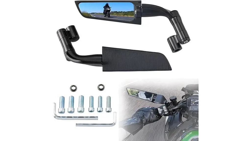 universal motorcycle mirrors set