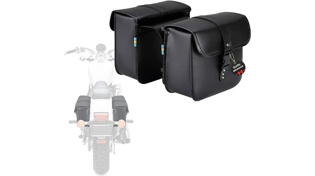 universal pu leather saddlebags