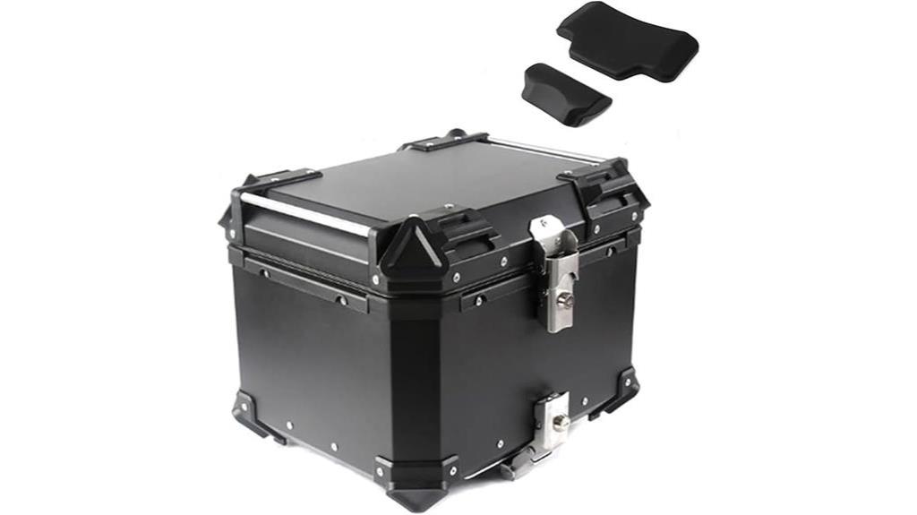 waterproof aluminum motorcycle trunk