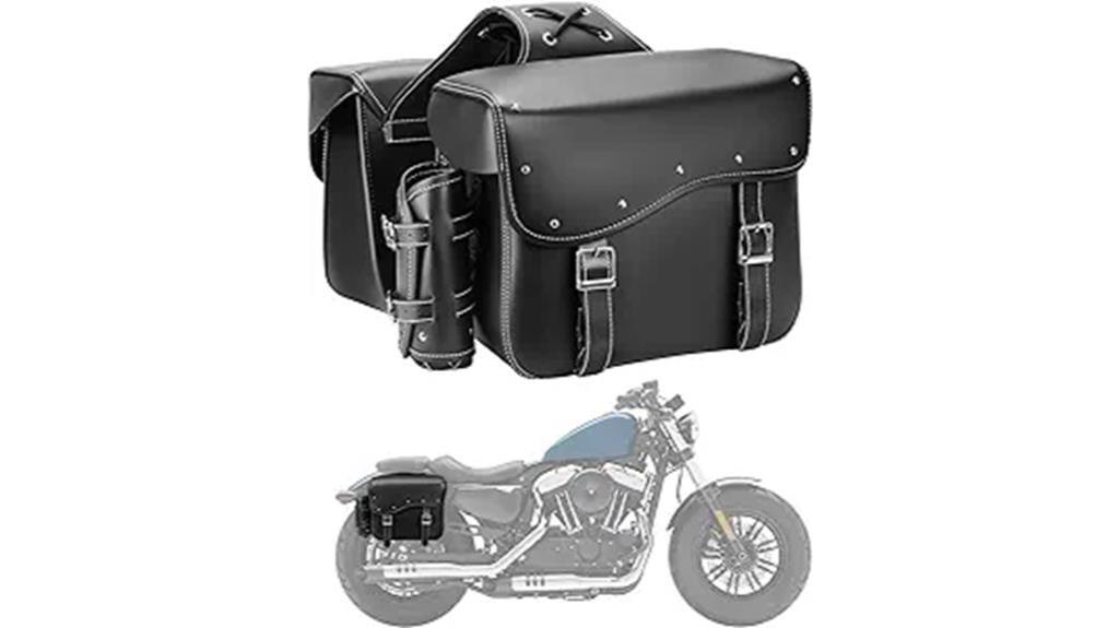 waterproof pu leather saddlebags