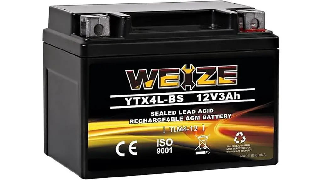 weize ytx4l bs battery