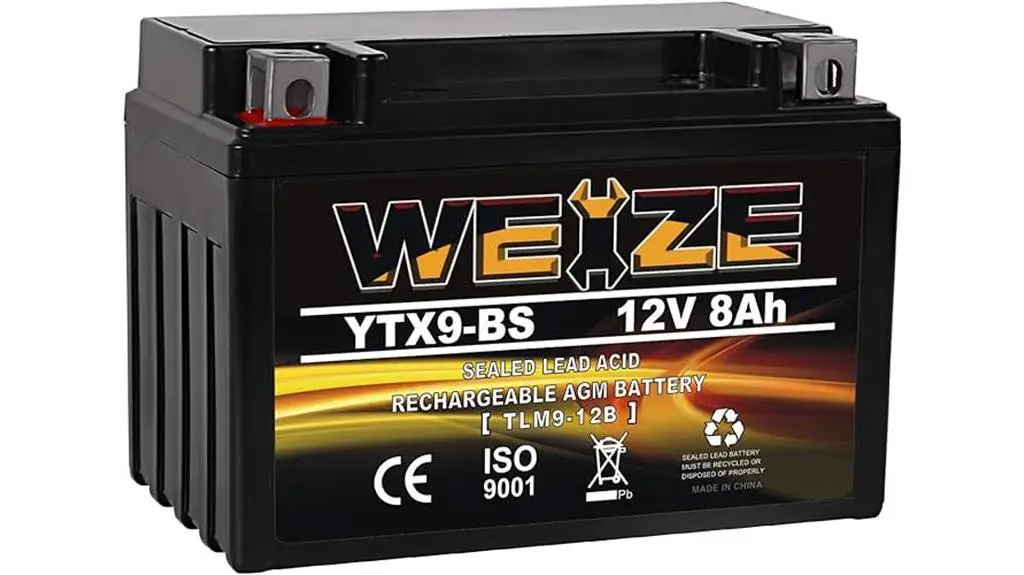 weize ytx9 bs maintenance free battery