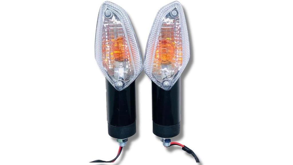 white lens motorcycle turn signal