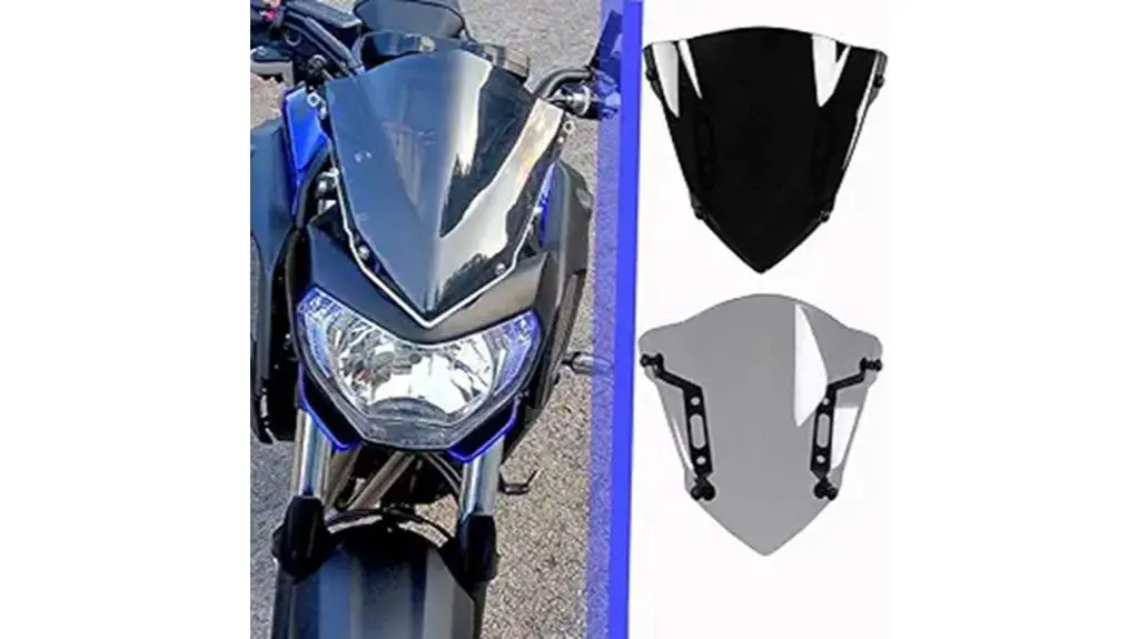 yamaha mt07 windshield deflector