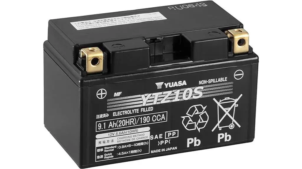 yuasa ytz10s motorcycle battery