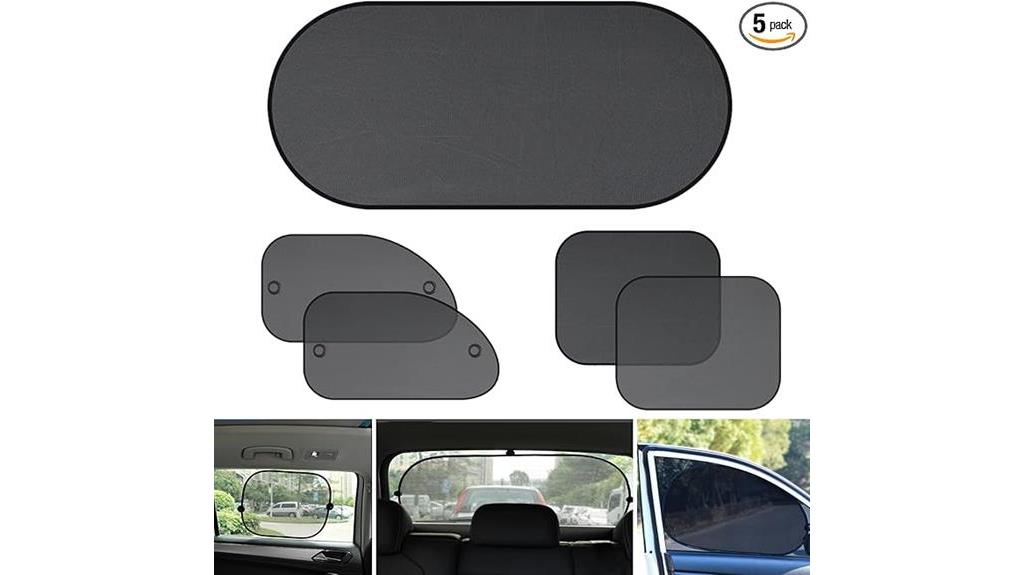 5 piece car sunshade set