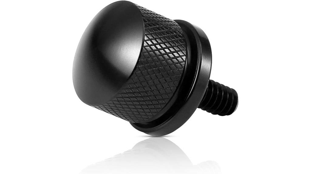 black knurled fender bolt