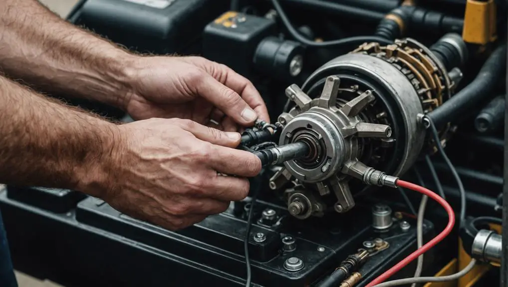 examining the starter motor