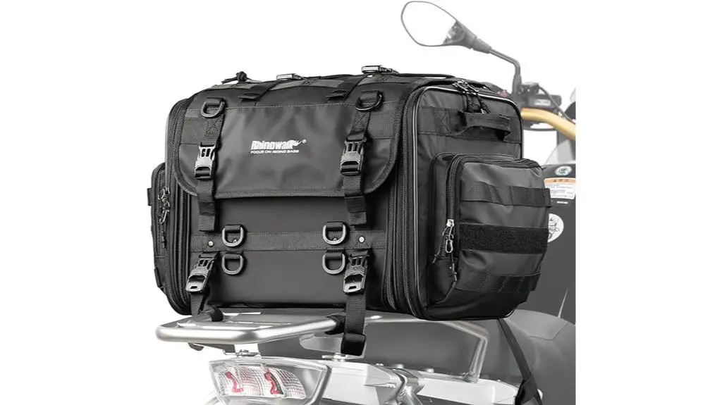 expandable motorcycle tail bag