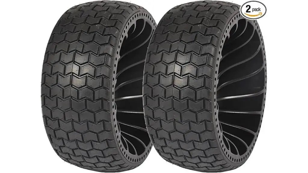 flat free lawn mower tires