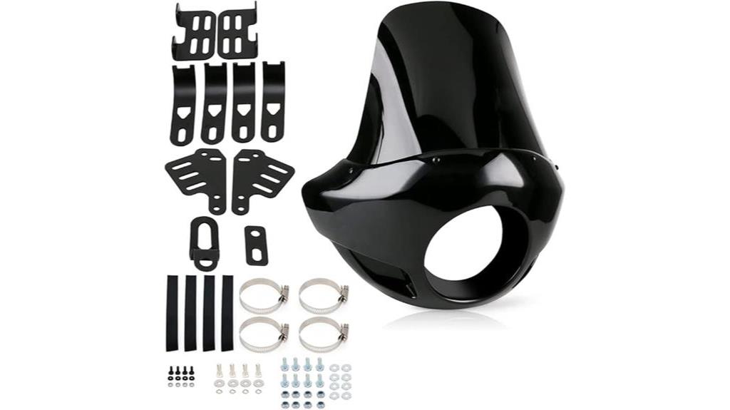 gloss black windshield kit