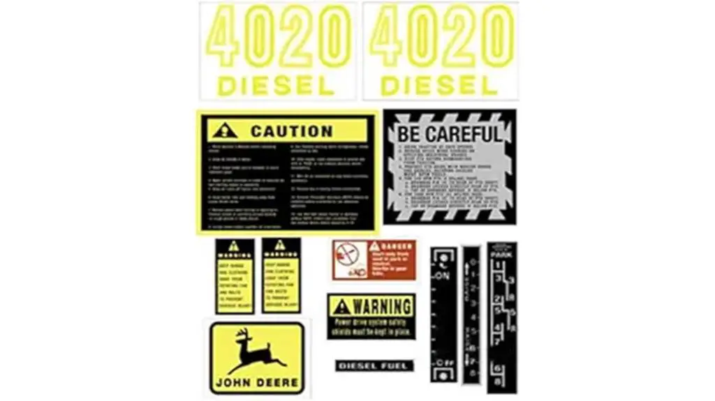 john deere 4020 decal set